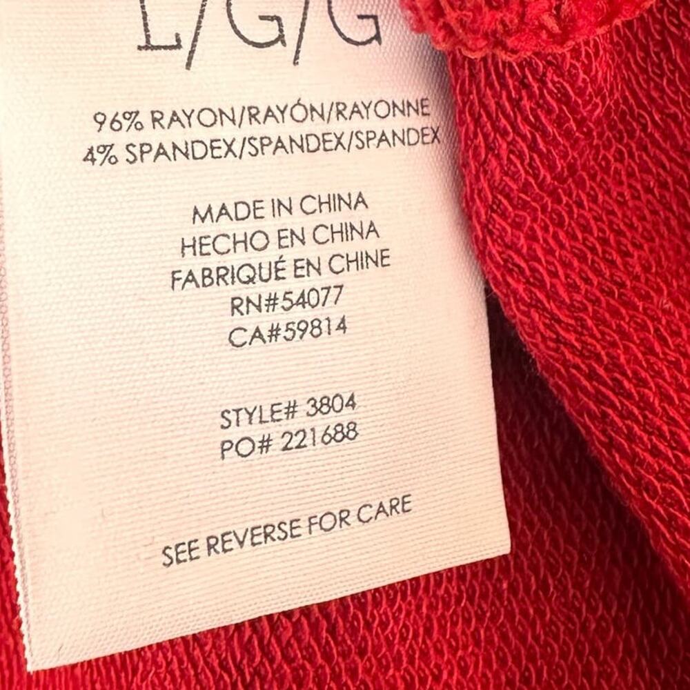 Cabi Red Tess Long Sleeve Bow Neck Tie Shirt Size Large - Picture 4 of 8